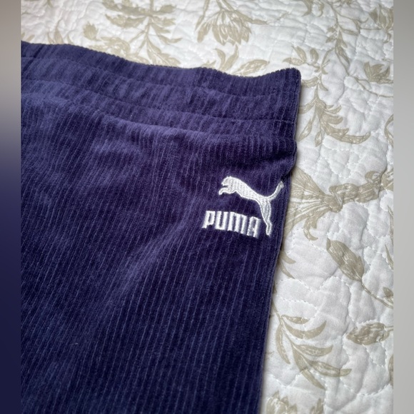 Puma Downtown Corduroy Mini Skirt Skort in Navy Blue, size large Athleisure - Picture 6 of 9